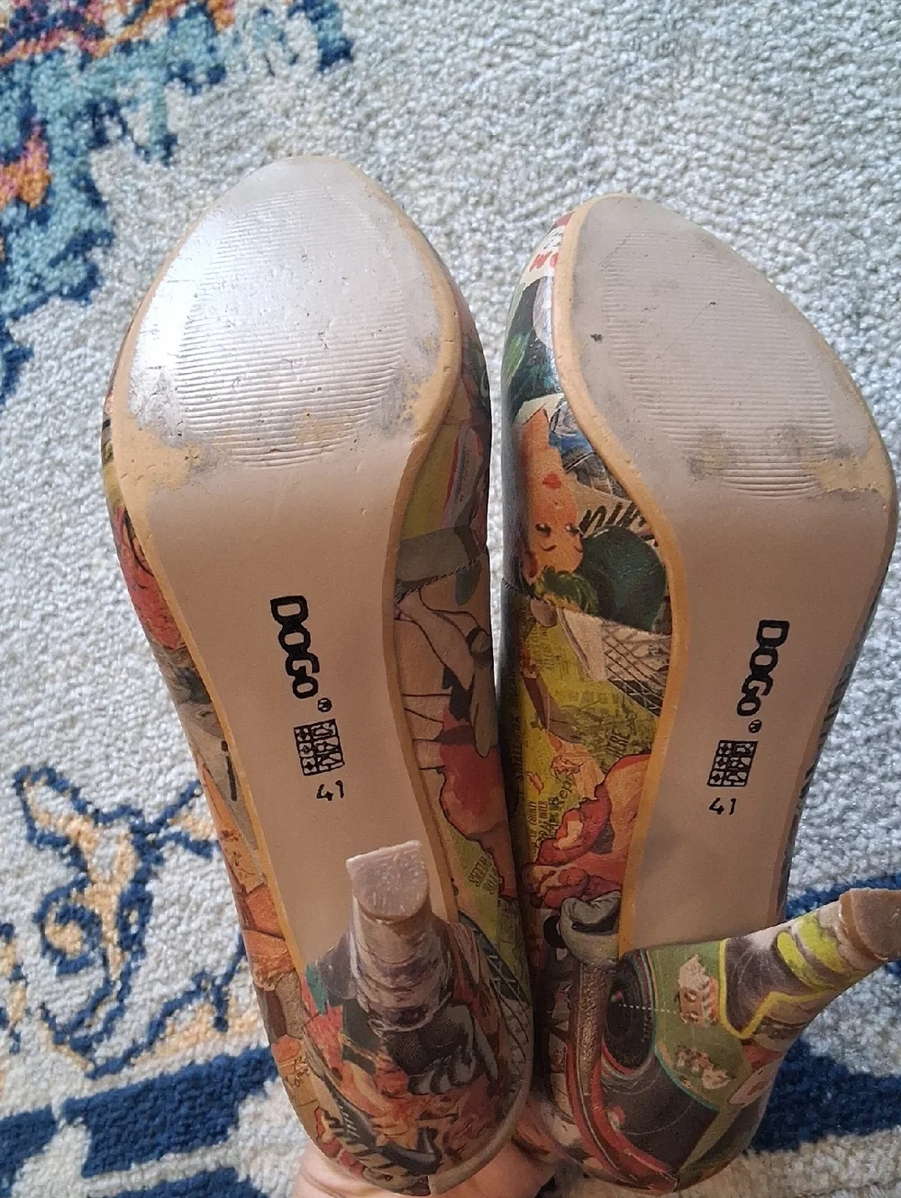 Dogo Retro Vintage Art Lace-Up Ankle Boots, Size 41 (10) - Picture 6 of 9